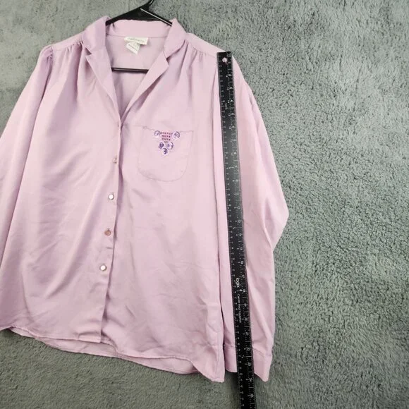 Vintage Levis Pearl Button Western Shirt Womens Small Purple Cowgirl Rodeo 80s - Picture 8 of 11